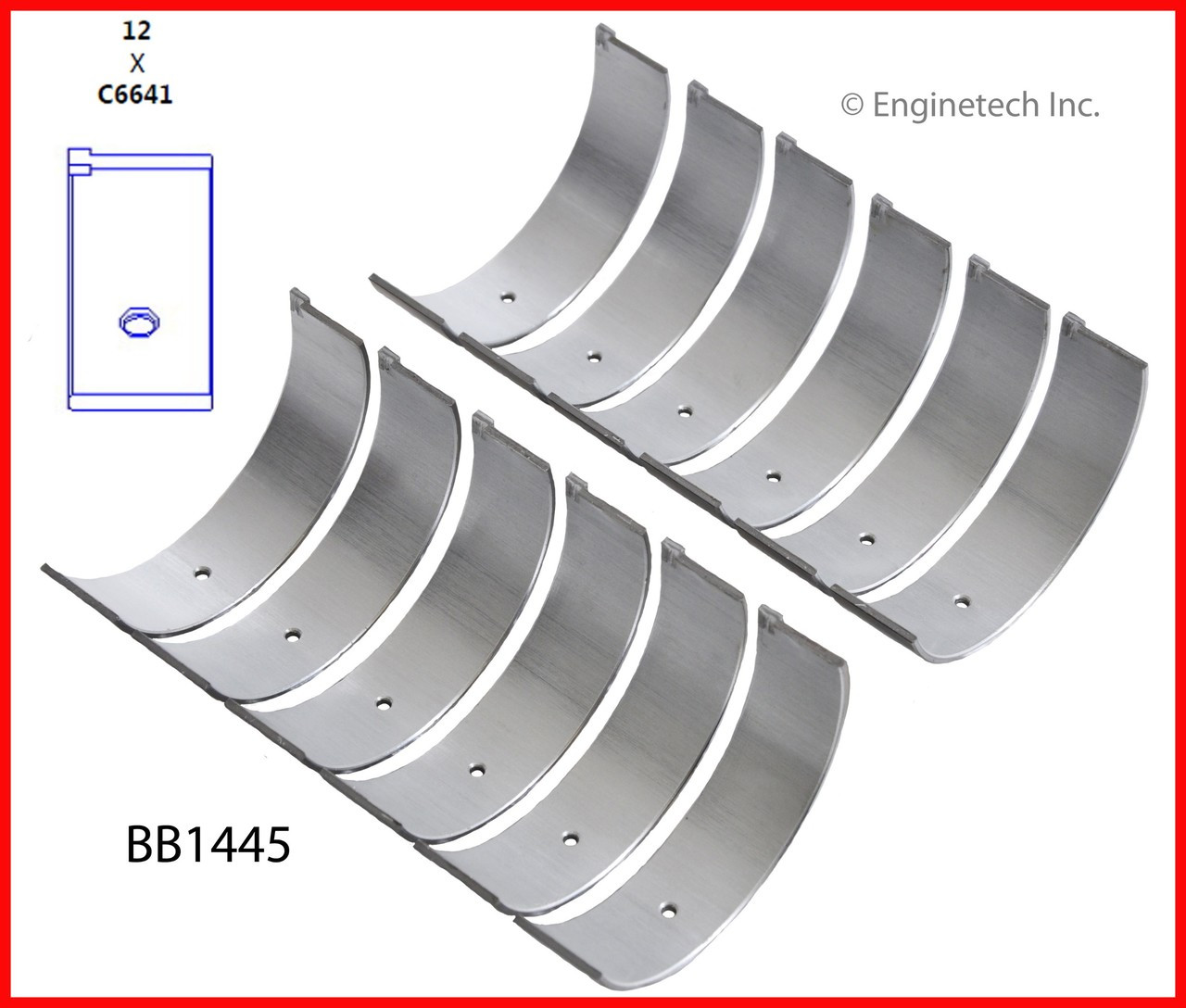 1992 Toyota Pickup 3.0L Engine Connecting Rod Bearing Set BB1445.P50