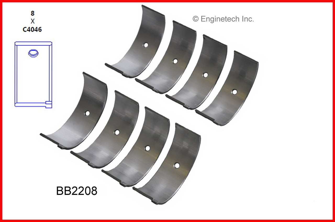 1992 Honda Civic 1.6L Engine Connecting Rod Bearing Set BB2208.P63