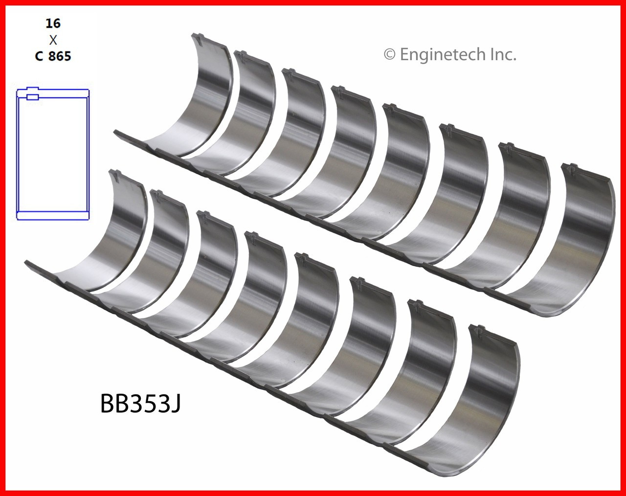 1989 GMC G2500 5.0L Engine Connecting Rod Bearing Set BB353J.P7827