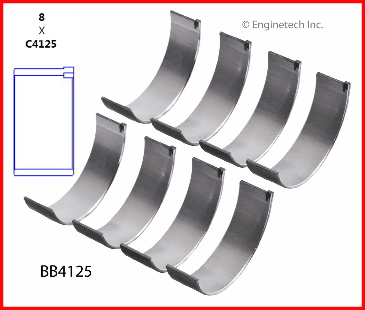 1999 Subaru Forester 2.5L Engine Connecting Rod Bearing Set BB4125.P132