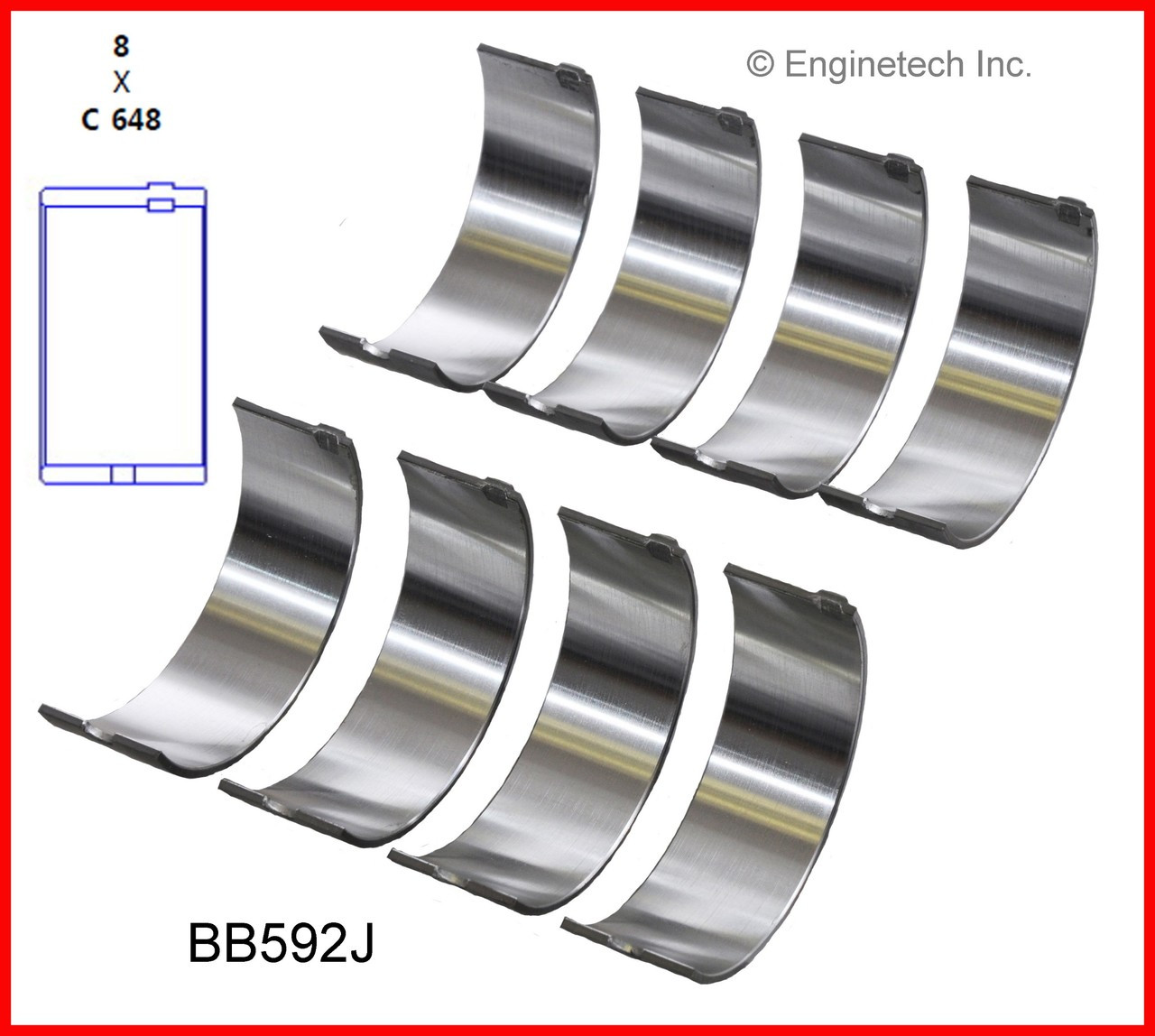 1992 Jeep Comanche 2.5L Engine Connecting Rod Bearing Set BB592J.P144