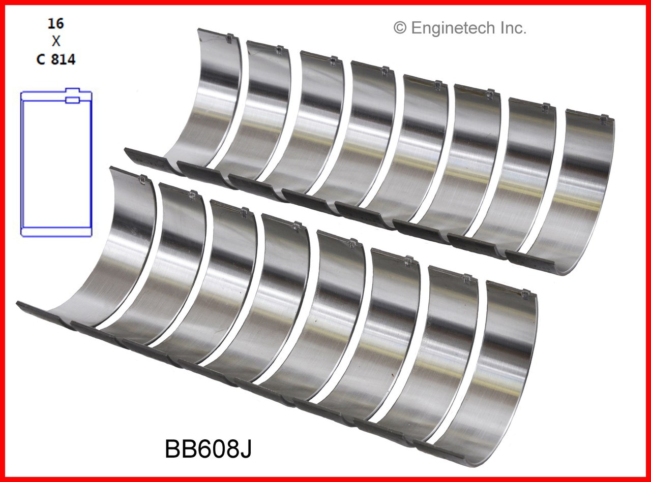 1987 Ford E-250 Econoline Club Wagon 5.8L Engine Connecting Rod Bearing Set BB608J.P1965