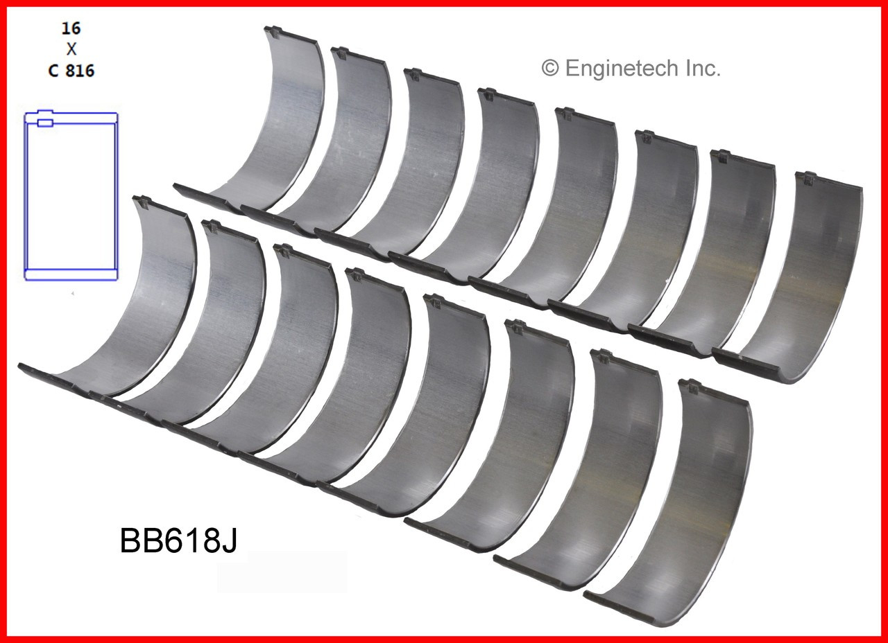1986 Ford E-350 Econoline 7.5L Engine Connecting Rod Bearing Set BB618J.P1180