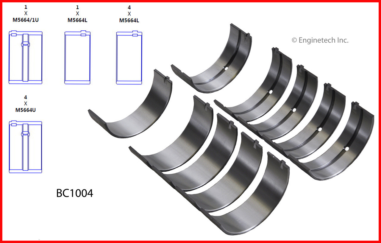 Crankshaft Main Bearing Set - 2006 Nissan Sentra 2.5L (BC1004.B15)