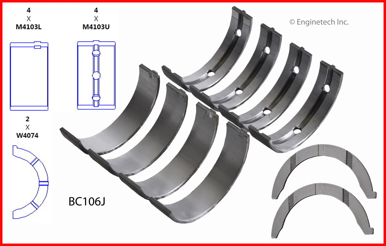 Crankshaft Main Bearing Set - 1998 Chrysler Concorde 3.2L (BC106J.A4)