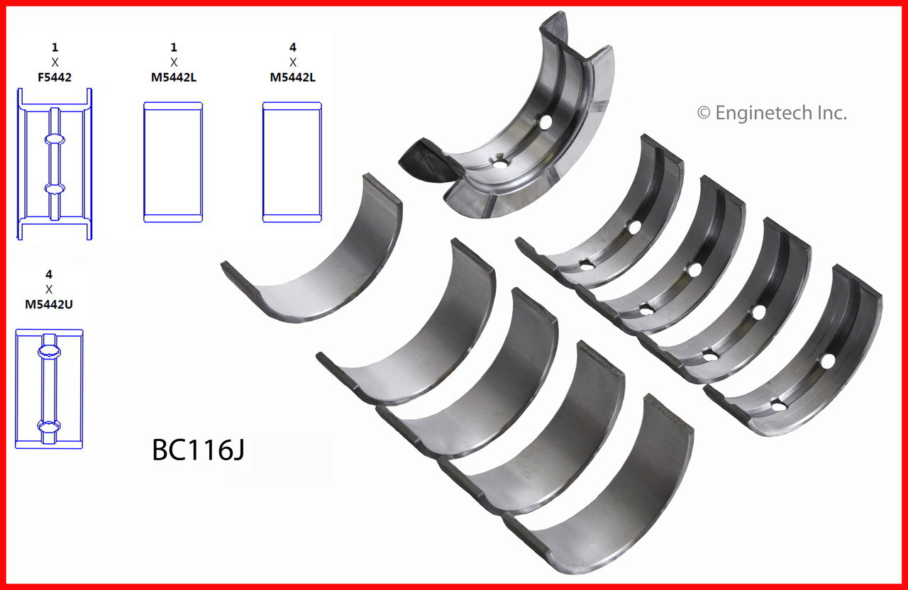 Crankshaft Main Bearing Set - 2002 Ford Ranger 2.3L (BC116J.A9)