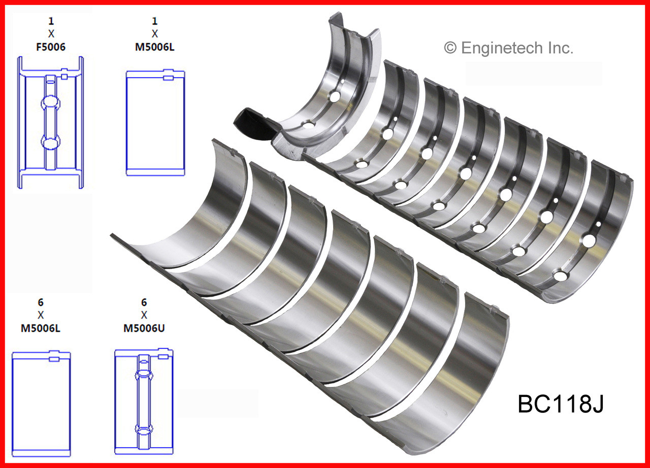 Crankshaft Main Bearing Set - 2017 Ram 2500 6.7L (BC118J.K336)