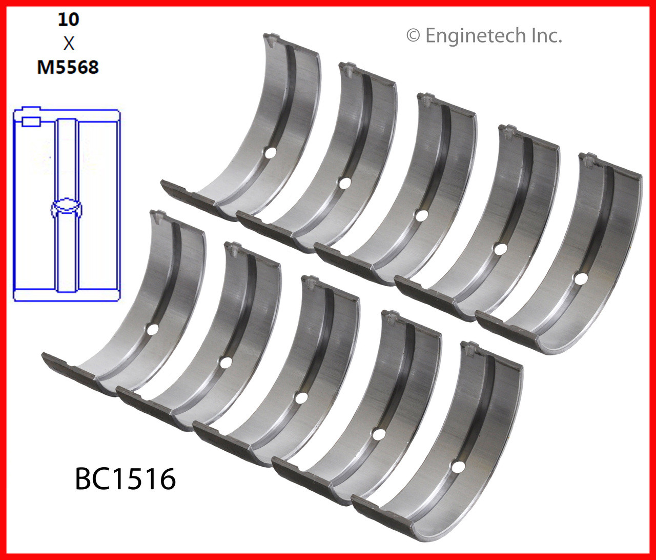 Crankshaft Main Bearing Set - 1989 Acura Integra 1.6L (BC1516.D36)