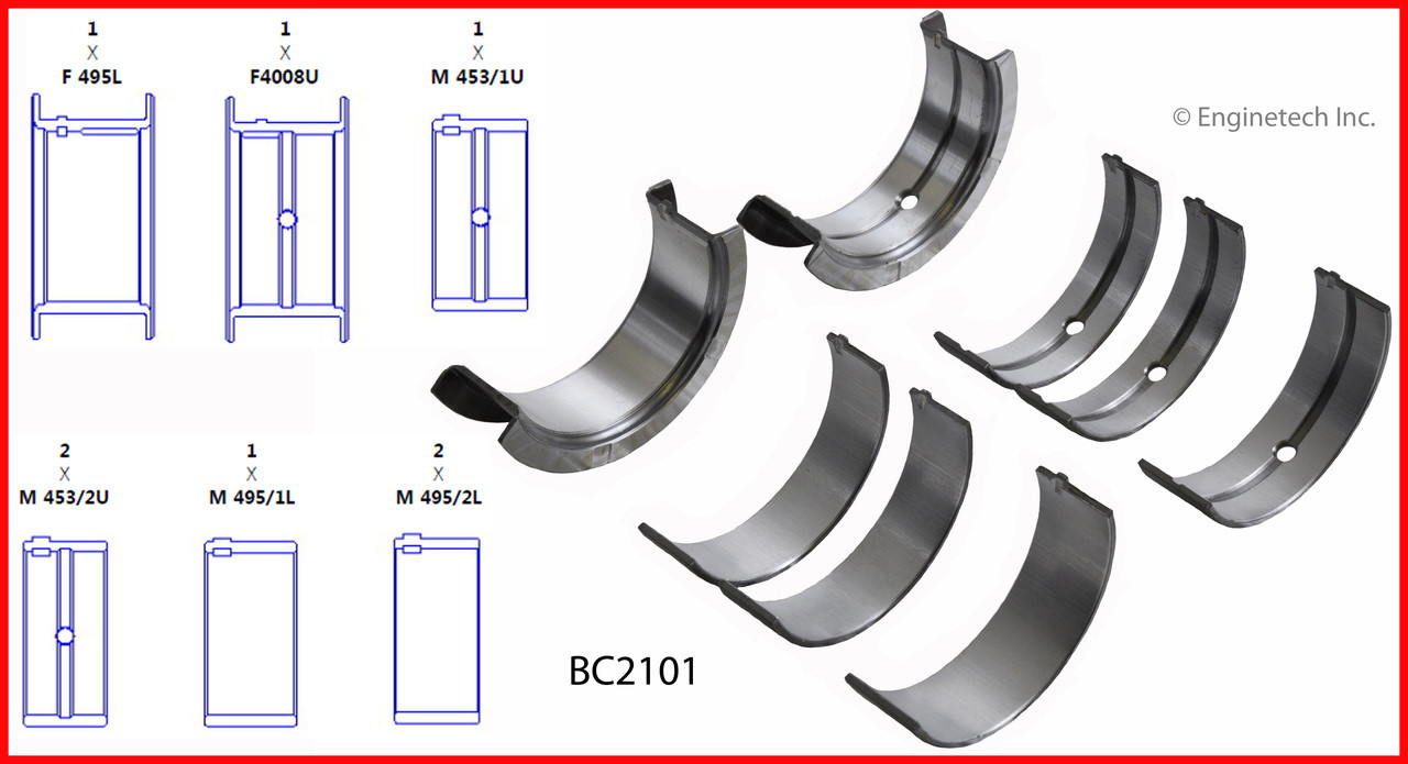 Crankshaft Main Bearing Set - 1985 Nissan Maxima 3.0L (BC2101.A3)