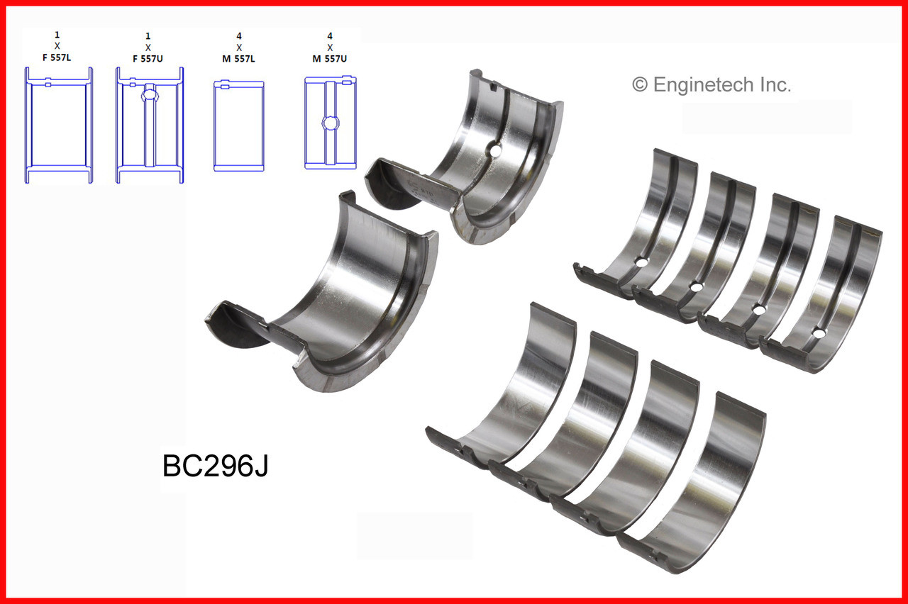Crankshaft Main Bearing Set - 1997 GMC K2500 5.7L (BC296J.M15360)