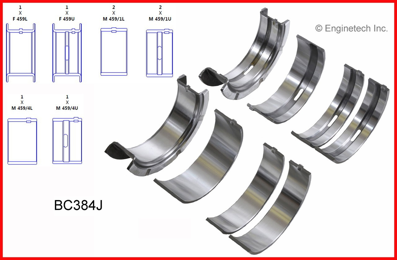 Crankshaft Main Bearing Set - 1988 Ford Taurus 3.0L (BC384J.D32)