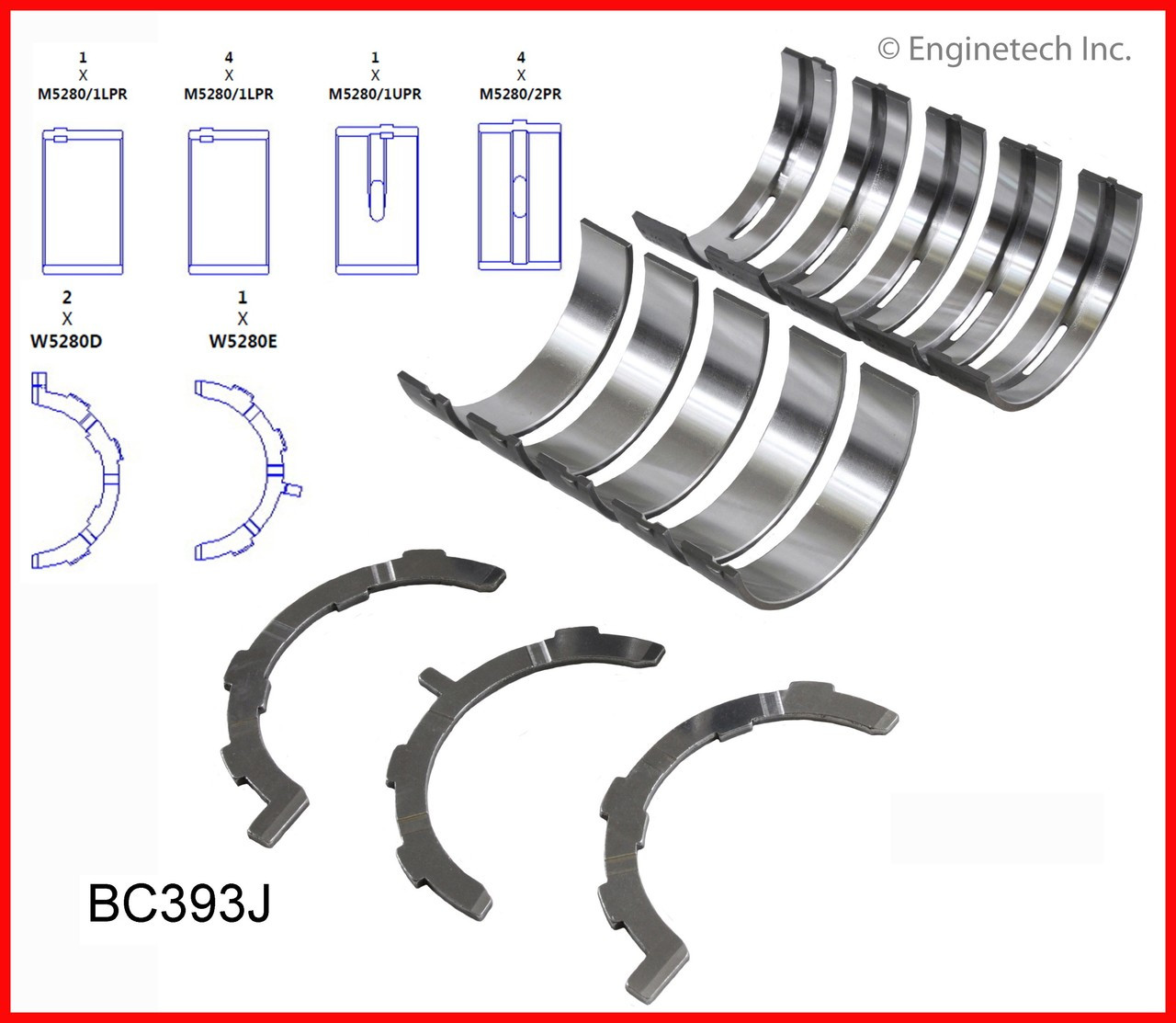 Crankshaft Main Bearing Set - 1996 Ford Crown Victoria 4.6L (BC393J.B12)