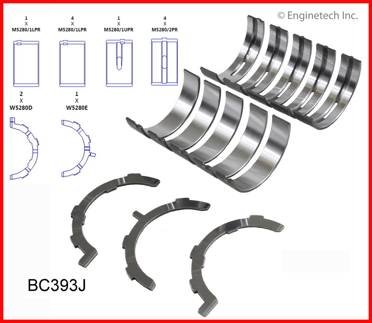 Crankshaft Main Bearing Set - 2014 Lincoln Navigator 5.4L (BC393J.K964)