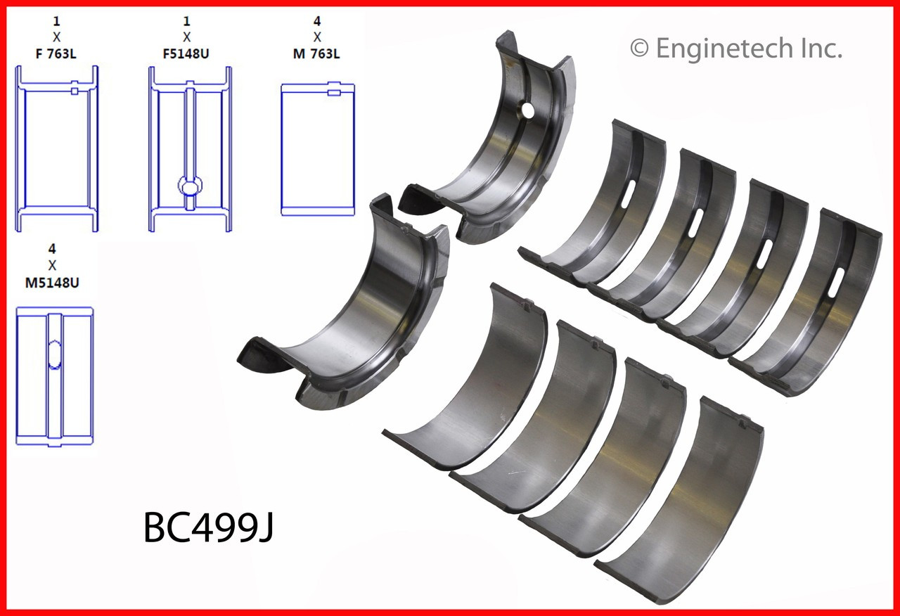 Crankshaft Main Bearing Set - 1996 Dodge Dakota 2.5L (BC499J.F52)