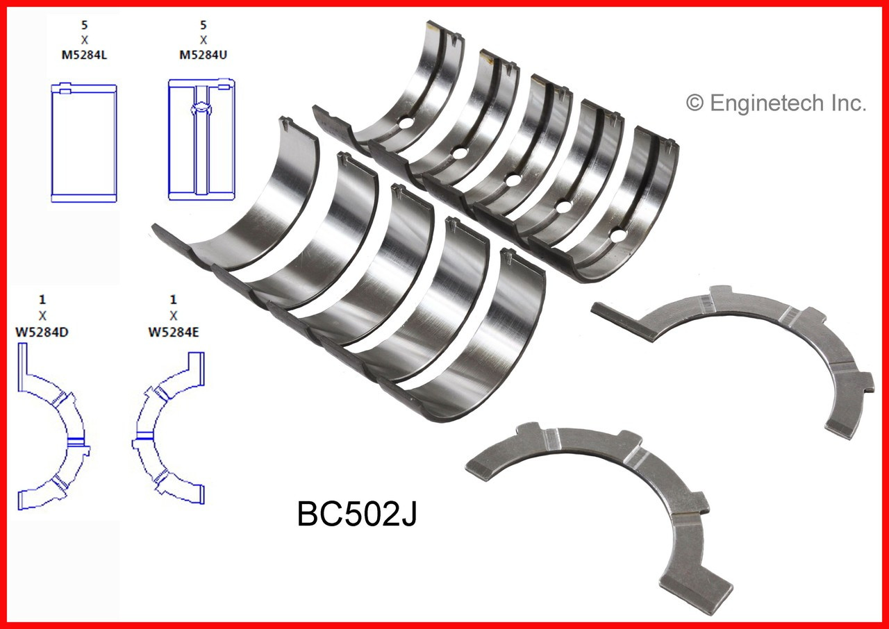 Crankshaft Main Bearing Set - 2013 Ram 1500 4.7L (BC502J.K192)