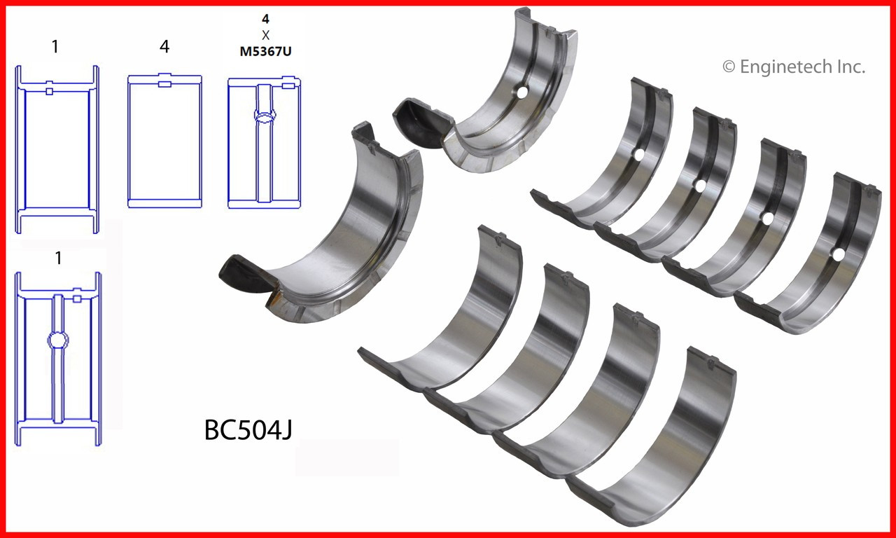 Crankshaft Main Bearing Set - 1997 Buick Skylark 2.4L (BC504J.B18)