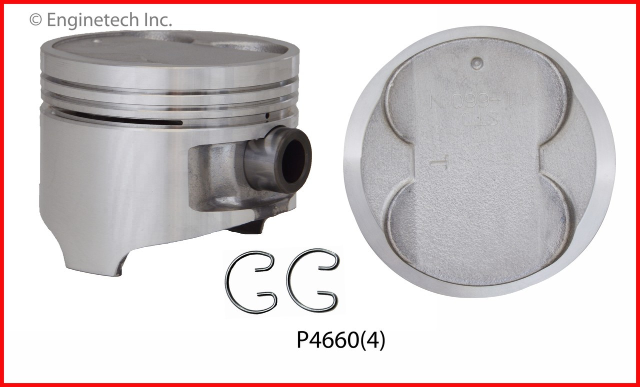 Piston Set - 1990 Geo Prizm 1.6L (P4660(4).B18)