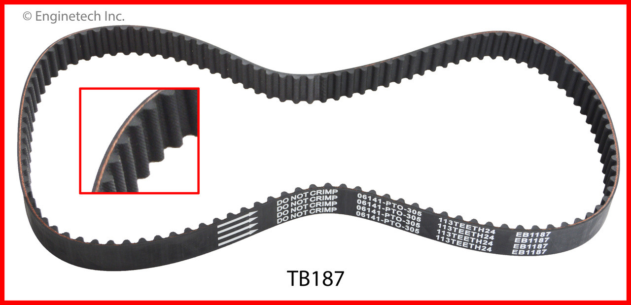 Timing Belt - 1993 Honda Prelude 2.2L (TB187.B11)