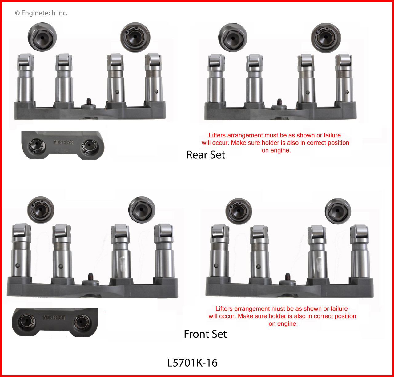 MDS Valve Lifters - 2006 Chrysler 300 5.7L (L5701K-16.A2)