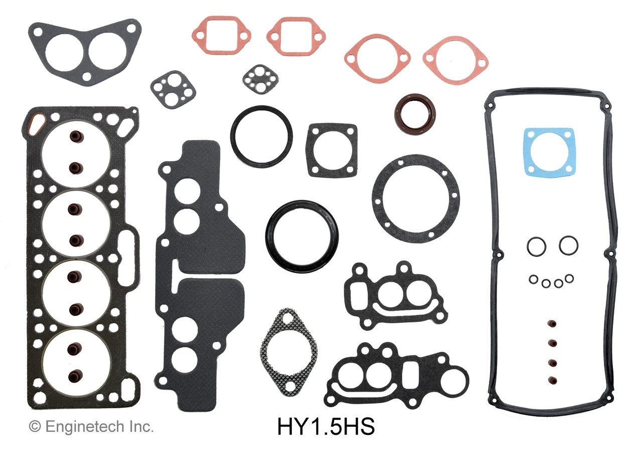 1987 Hyundai Excel 1.5L Engine Cylinder Head Gasket Set HY1.5HS -28