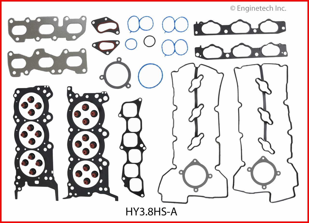 2007 Kia Sedona 3.8L Engine Gasket Set HY3.8K-1 -7