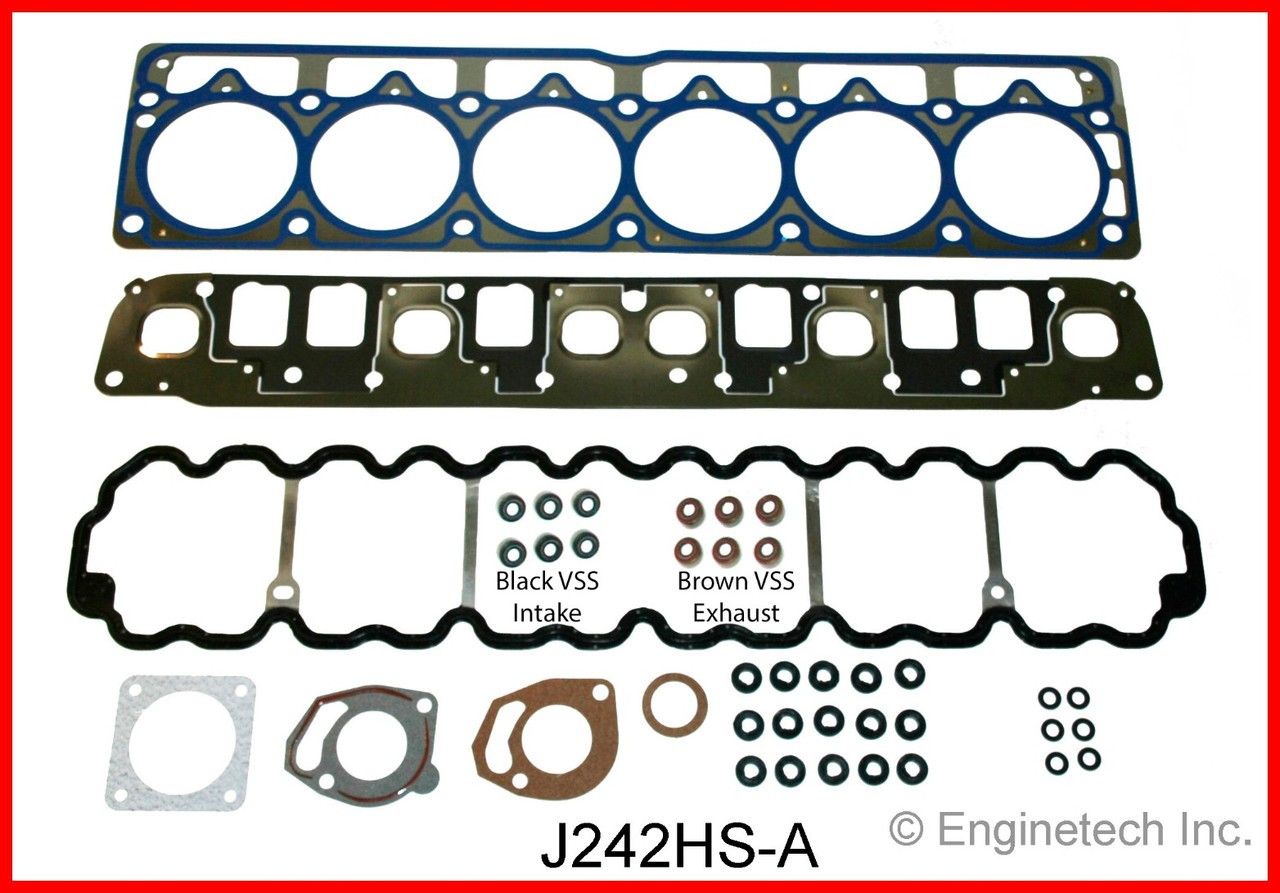 2002 Jeep Wrangler 4.0L Engine Cylinder Head Gasket Set J242HS-A -19