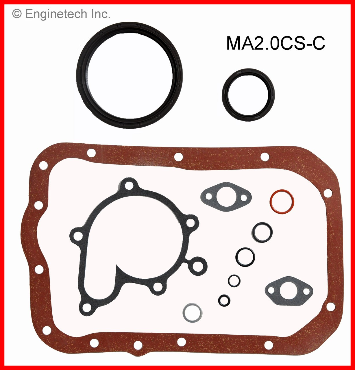 1986 Mazda B2000 2.0L Engine Lower Gasket Set MA2.0CS -6