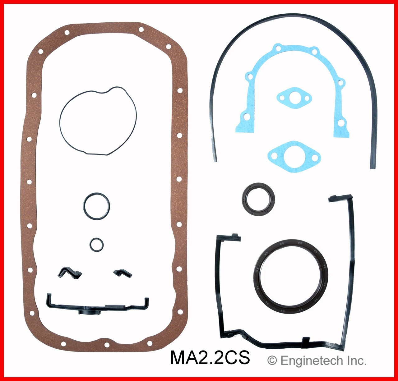 1992 Mazda 626 2.2L Engine Lower Gasket Set MA2.2CS -32