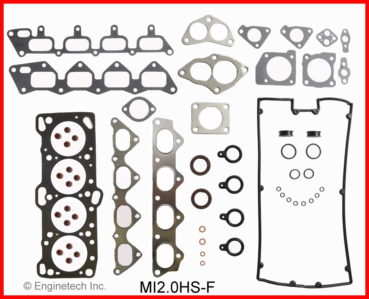 1991 Mitsubishi Eclipse 2.0L Engine Cylinder Head Gasket Set MI2.0HS-F -12