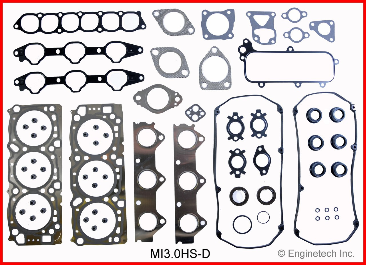 2001 Mitsubishi Montero Sport 3.0L Engine Cylinder Head Gasket Set MI3.0HS-D -9