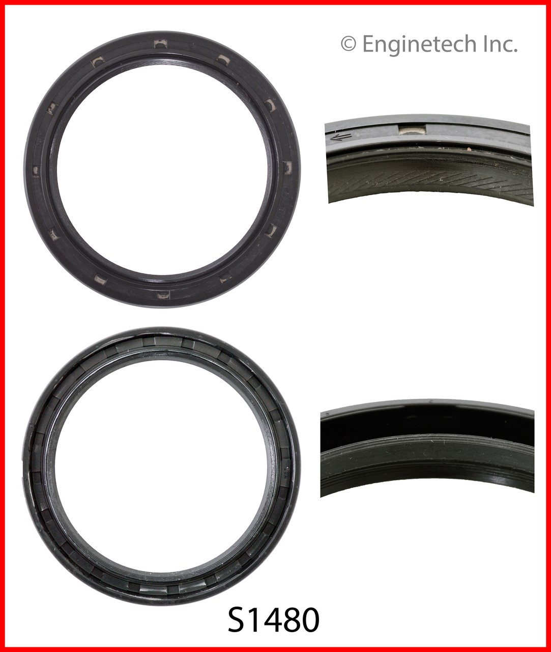 1992 Cadillac Allante 4.5L Engine Crankshaft Seal S1480 -47