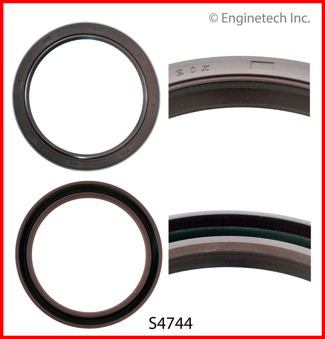 1987 Toyota Pickup 2.4L Engine Crankshaft Seal S4744 -33