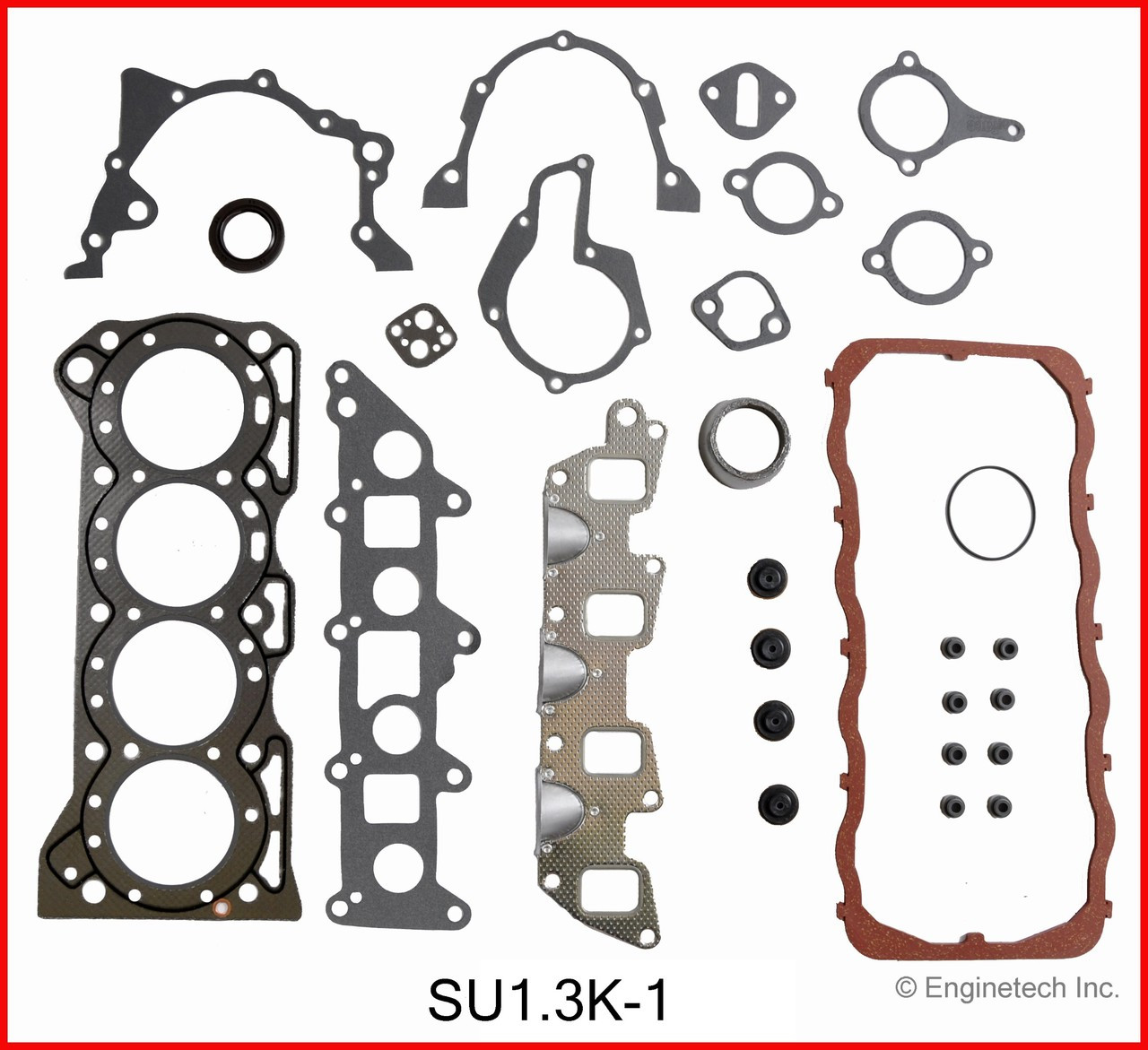 1990 Suzuki Swift 1.3L Engine Gasket Set SU1.3K-1 -8