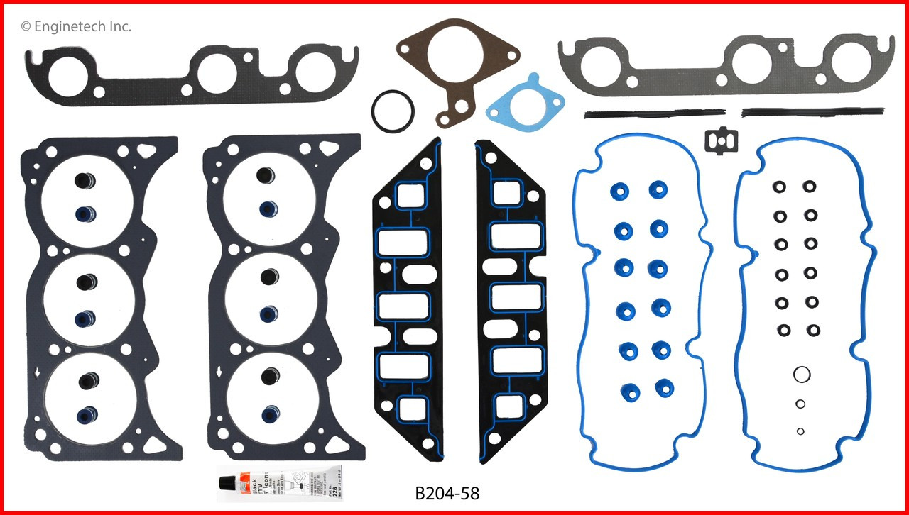 1989 Oldsmobile Cutlass Calais 3.3L Engine Gasket Set B204-58 -3