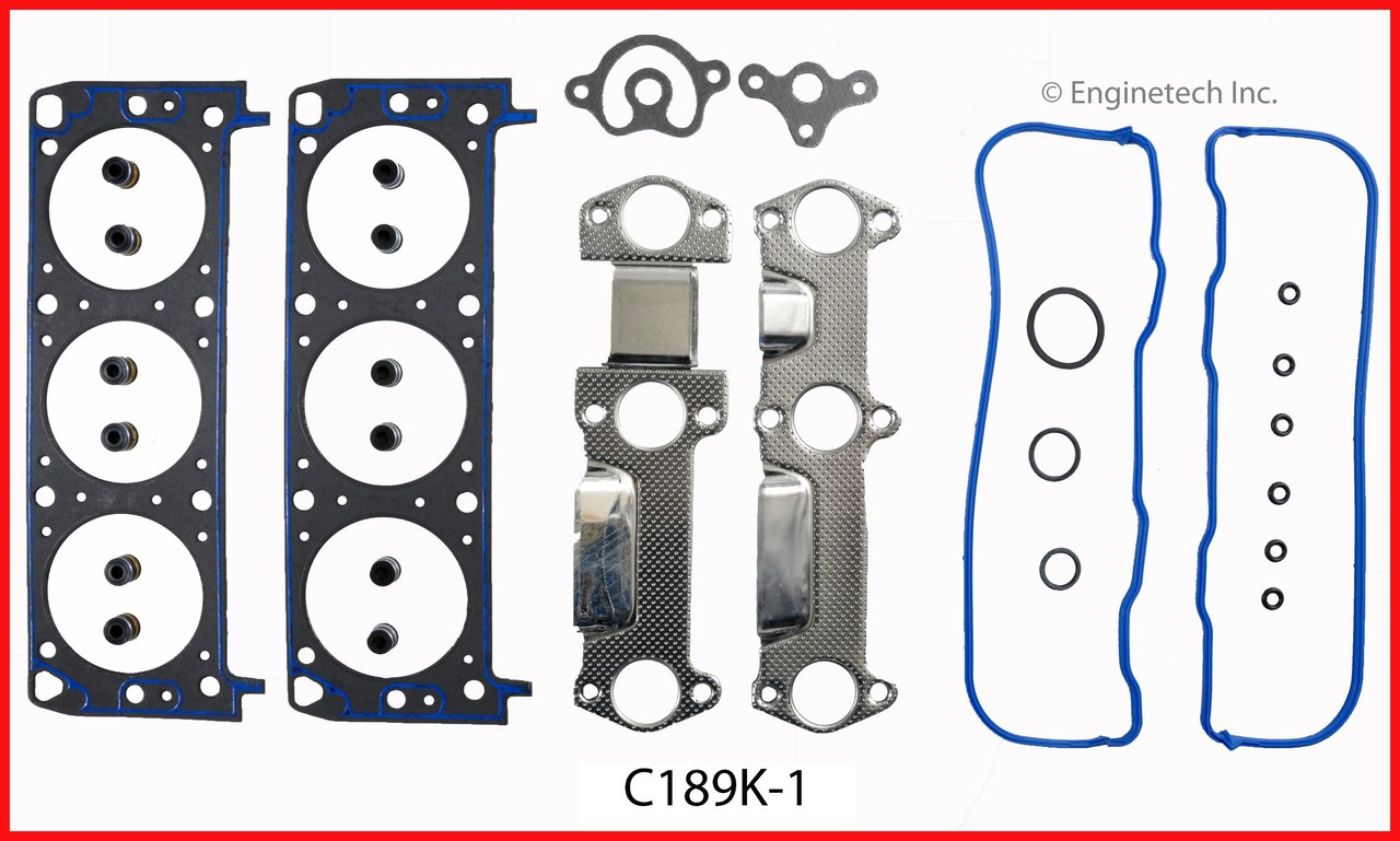 1989 Pontiac 6000 3.1L Engine Gasket Set C189K-1 -4