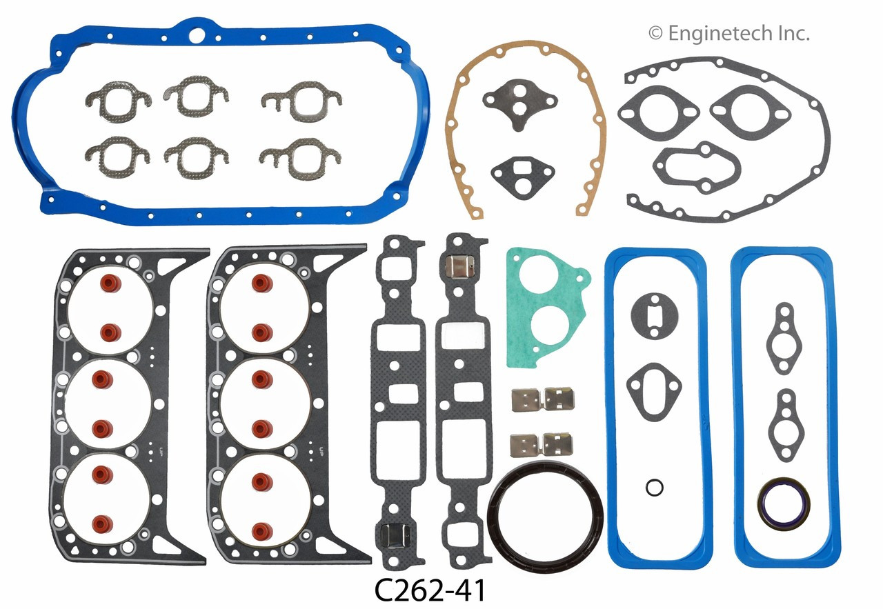 1990 Chevrolet K2500 4.3L Engine Gasket Set C262-41 -90