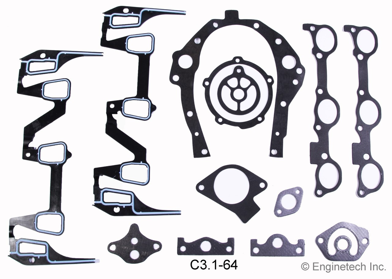 1993 Chevrolet Cavalier 3.1L Engine Gasket Set C3.1-64 -3