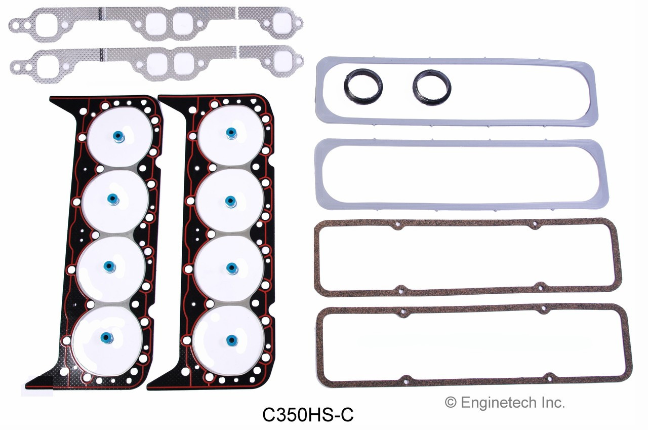 1986 Chevrolet K30 5.7L Engine Cylinder Head Gasket Set C350HS-C -19