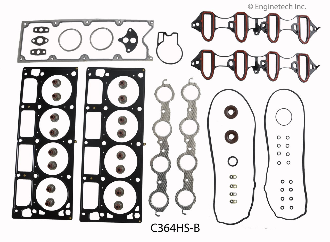 2002 Cadillac Escalade 6.0L Engine Cylinder Head Gasket Set C364HS-B -14