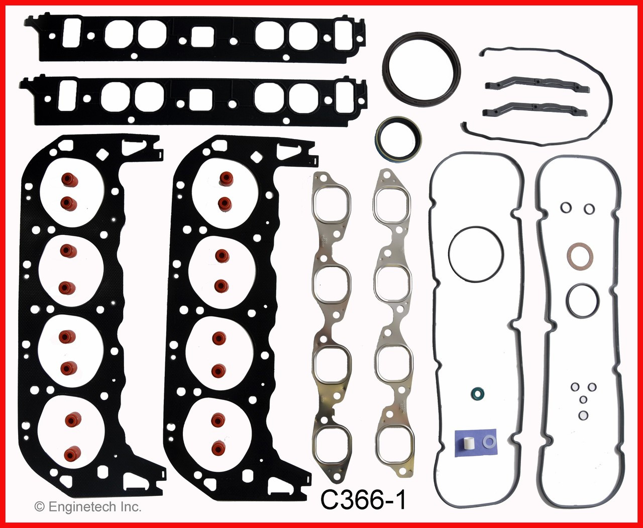 1992 Chevrolet C60 Kodiak 6.0L Engine Gasket Set C366-1 -5