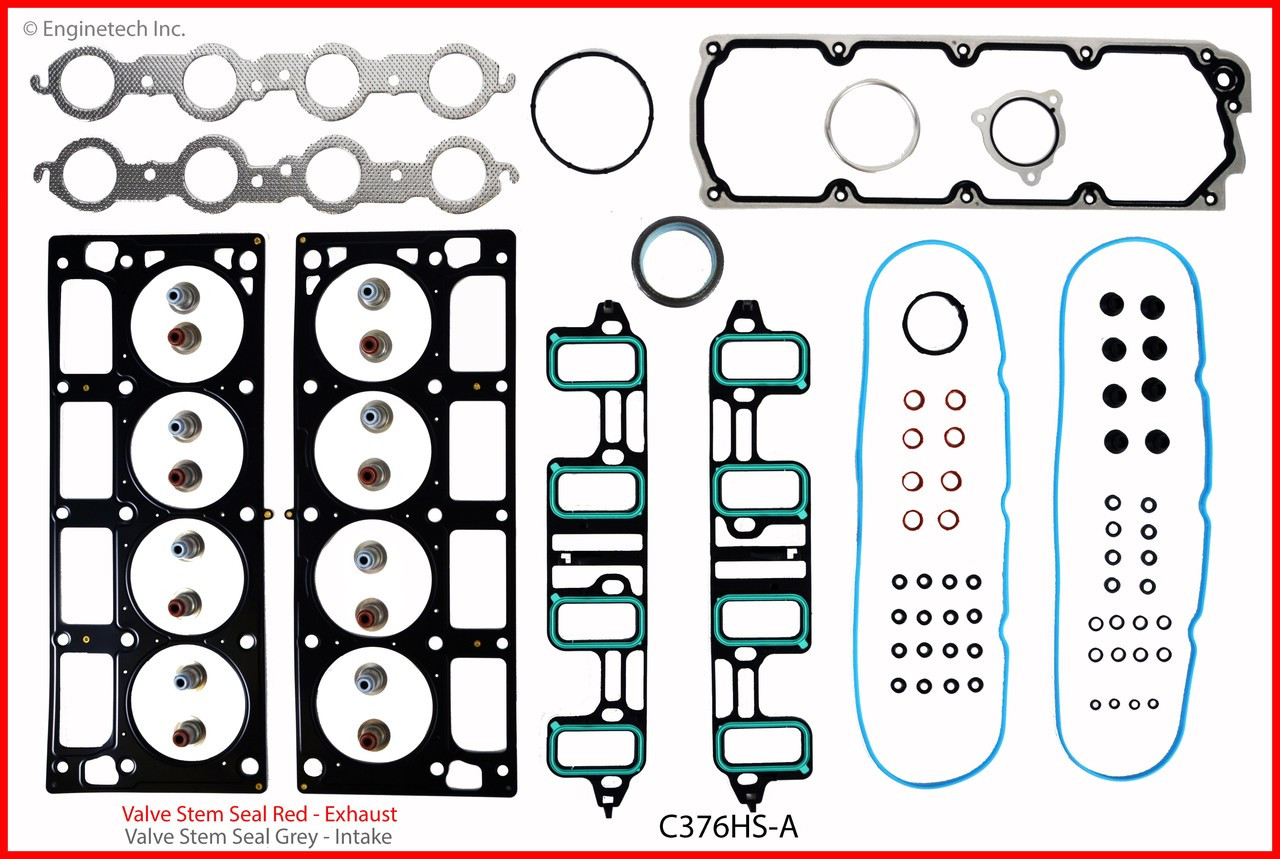 2007 Chevrolet W4500 Tiltmaster 6.0L Engine Cylinder Head Gasket Set C376HS-A -14