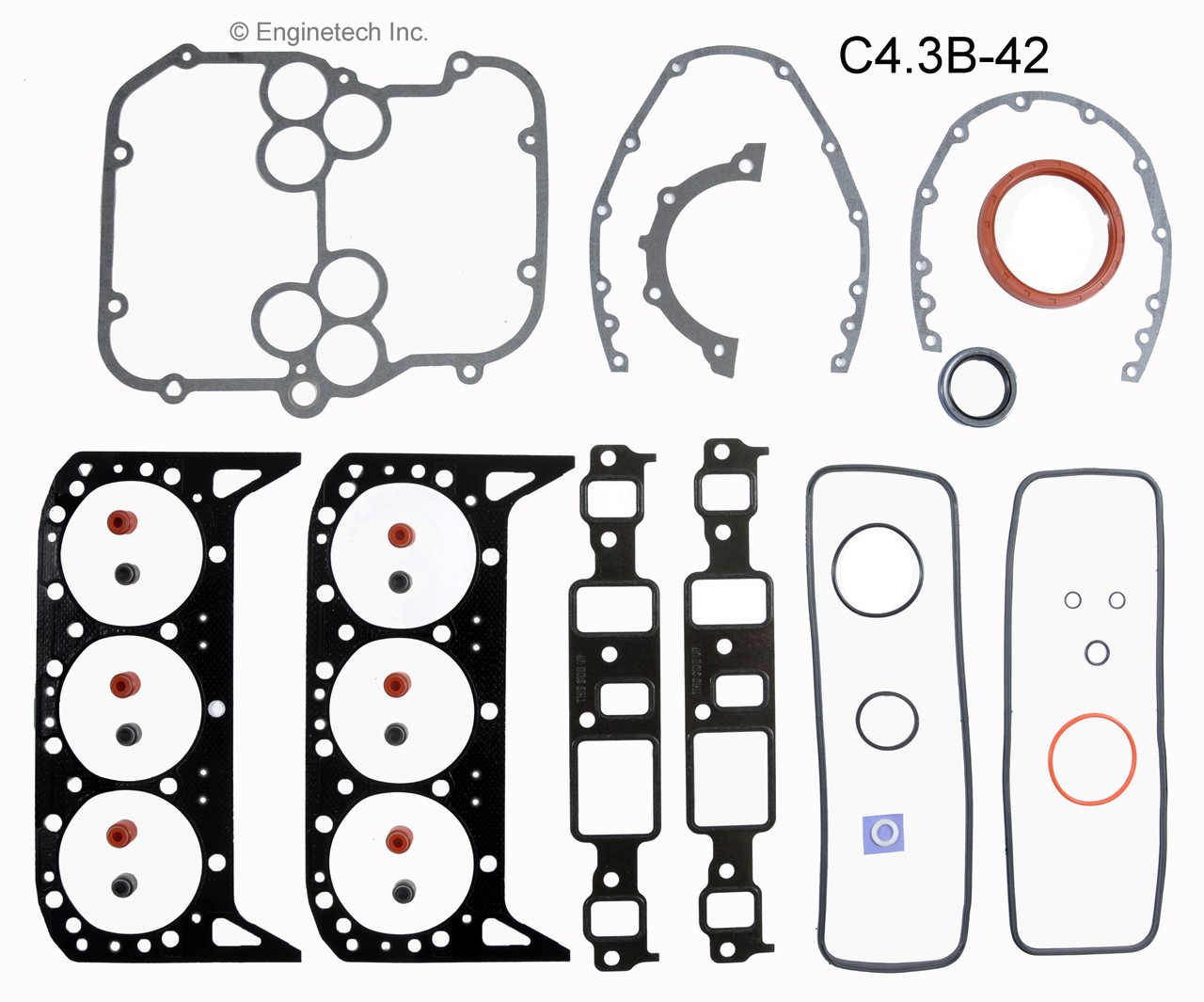 1994 Chevrolet K2500 4.3L Engine Gasket Set C4.3B-42 -9