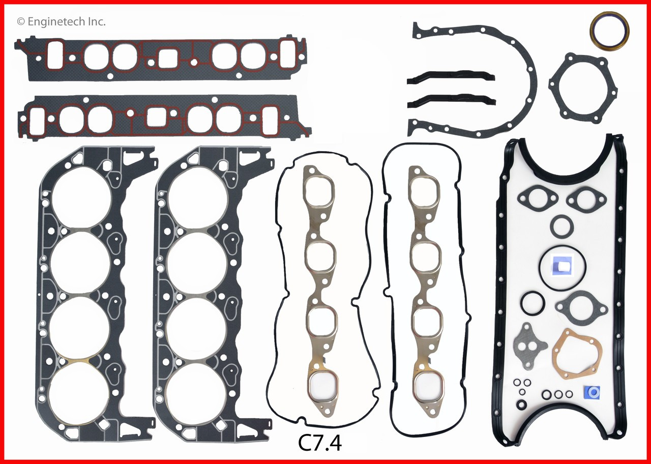 1992 GMC K2500 Suburban 7.4L Engine Gasket Set C7.4 -31