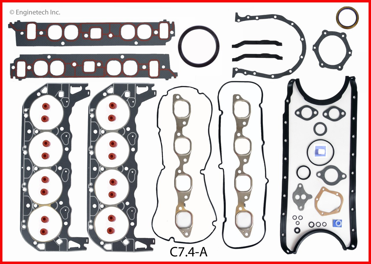 1991 Chevrolet C3500 7.4L Engine Gasket Set C7.4-A -3