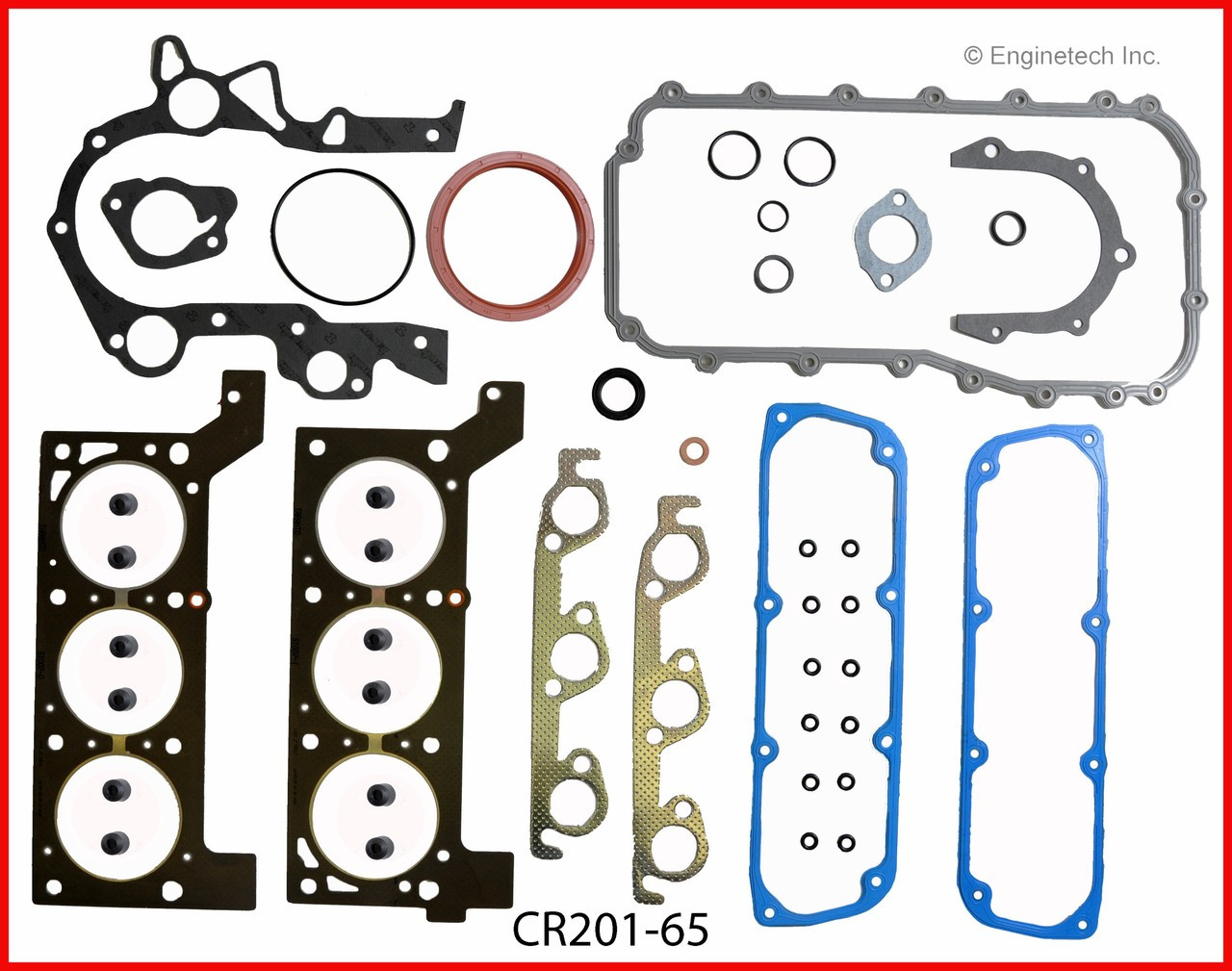 1990 Chrysler Imperial 3.3L Engine Gasket Set CR201-65 -1