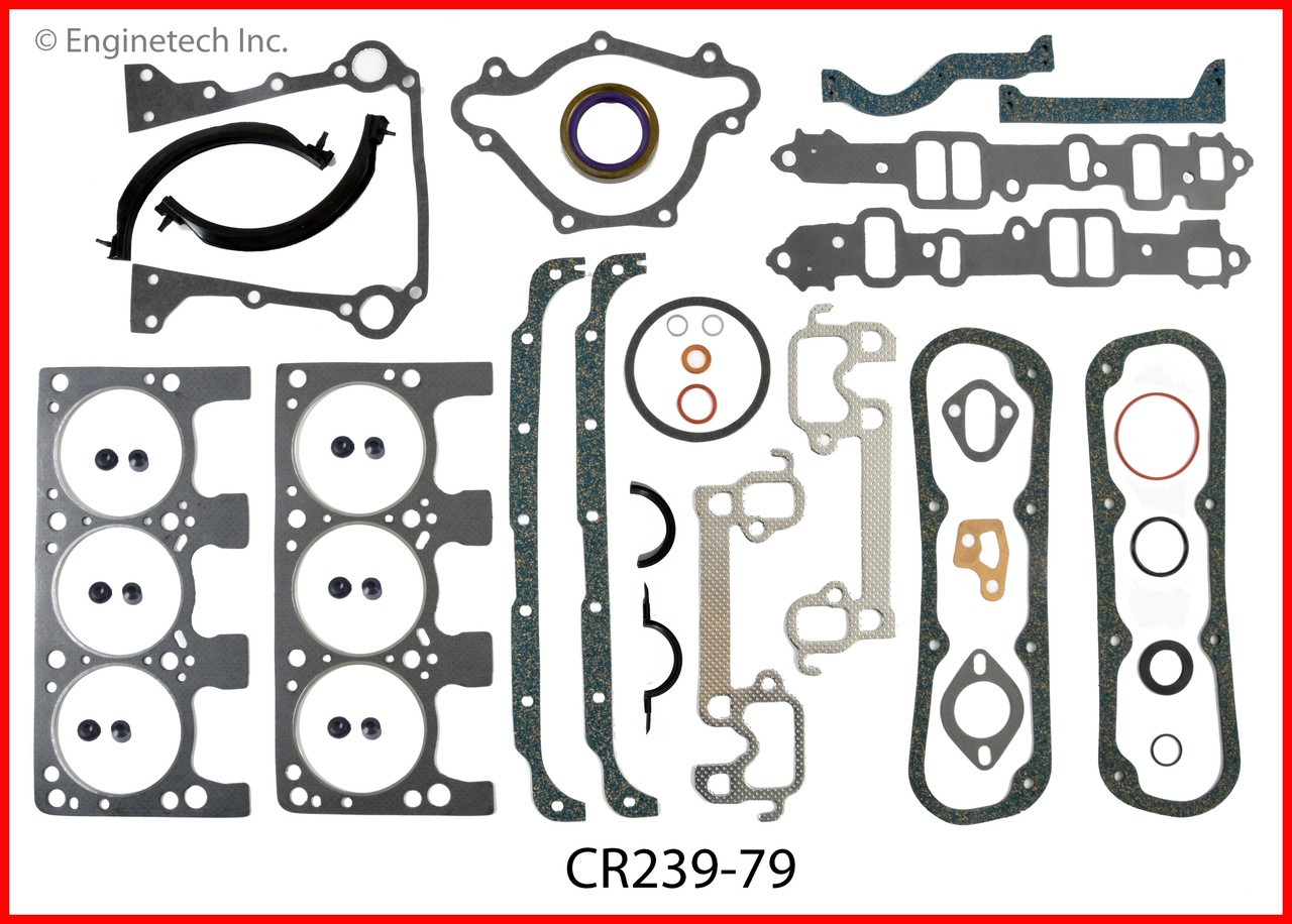 1989 Dodge B250 3.9L Engine Gasket Set CR239-79 -7