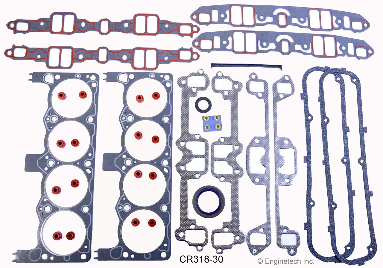 1986 Dodge B250 5.9L Engine Gasket Set CR318-30 -501