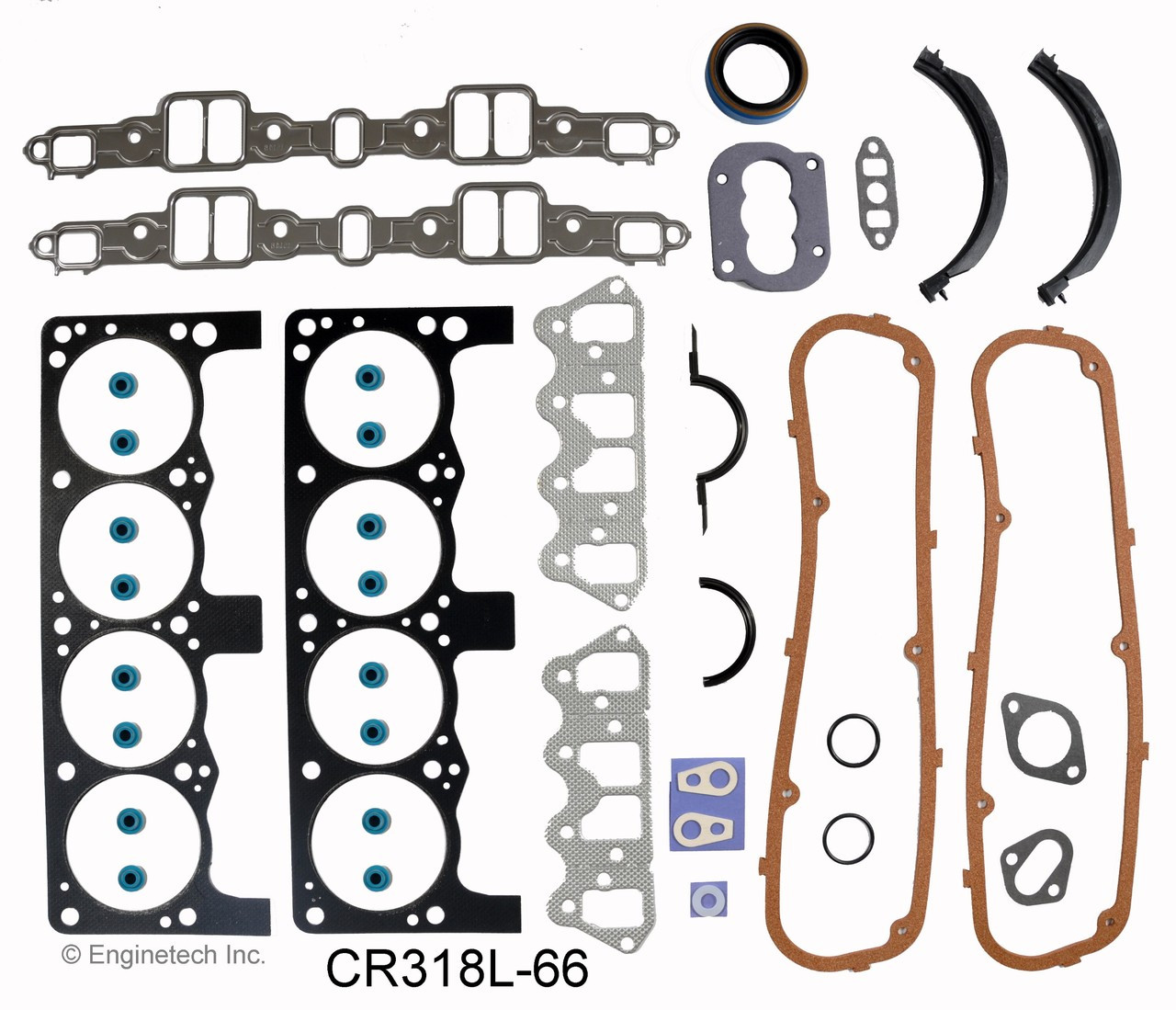 1990 Dodge W150 5.2L Engine Gasket Set CR318L-66 -7