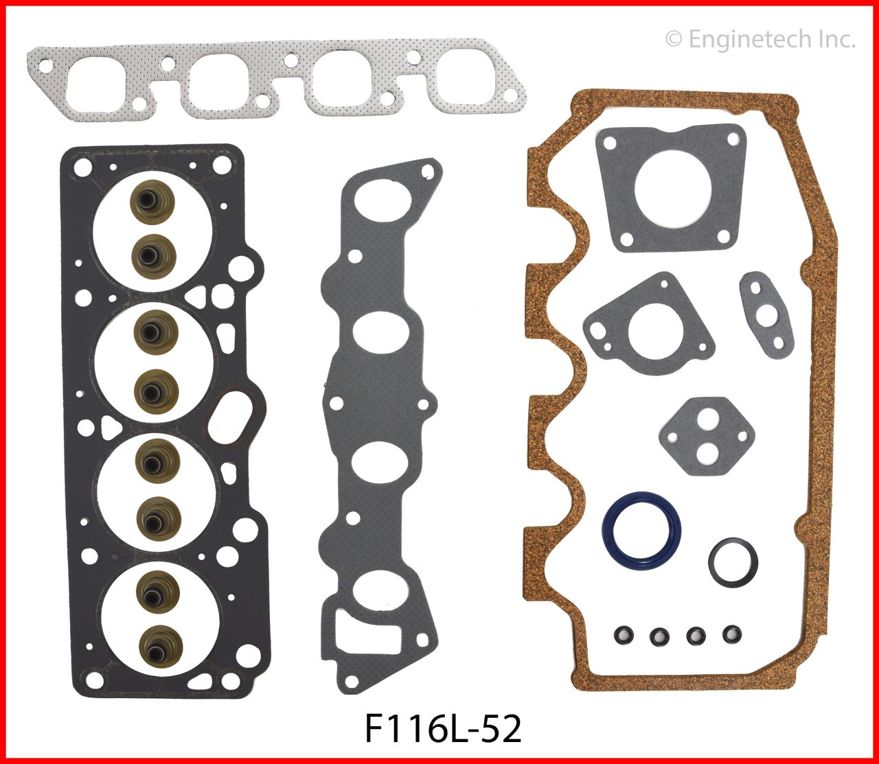 1992 Ford Escort 1.9L Engine Gasket Set F116L-52 -3