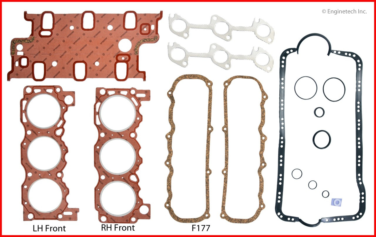 1989 Ford Bronco II 2.9L Engine Gasket Set F177 -8